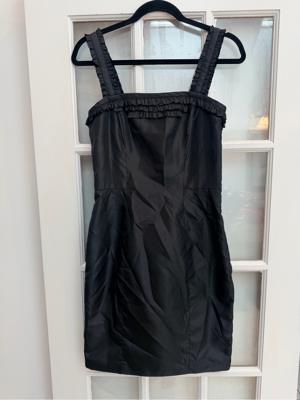 Betsey Johnson Y2K Feminine Chic Ruffle Back Mini Dress Gothic Punk Size 4 NWT